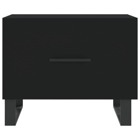 Stolik kawowy, czarny, 50x50x40 cm, materiał drewnopochodny
