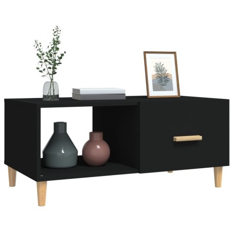 Stolik kawowy, czarny, 89,5x50x40 cm, materiał drewnopochodny