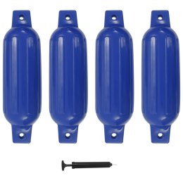 Odbijacze do łodzi, 4 szt., niebieskie, 41x11,5 cm, PVC
