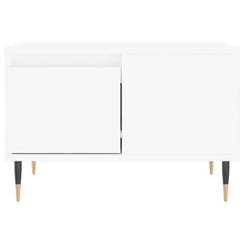 Stolik kawowy, biały, 55x55x36,5 cm, materiał drewnopochodny