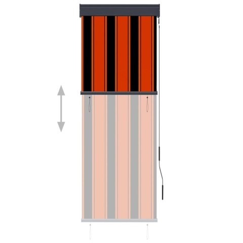 Roleta zewnętrzna, 60x250 cm, pomarańczowo-brązowa