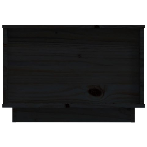 Stolik kawowy, czarny, 60x50x35 cm, lite drewno sosnowe