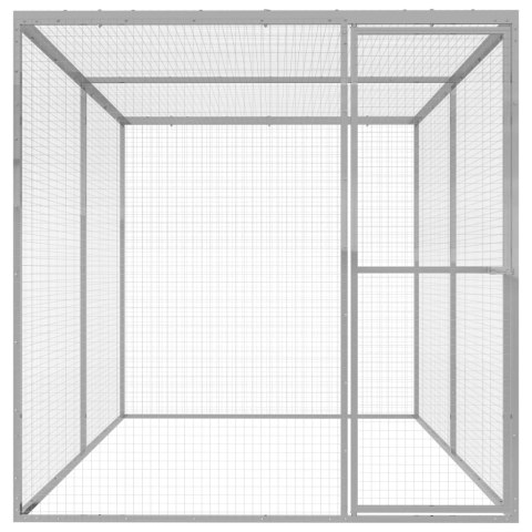 Klatka dla kota, 3 x 1,5 x 1,5 m, stal galwanizowana