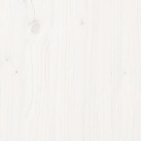 Stolik kawowy, biały, Ø 45x40 cm, lite drewno sosnowe
