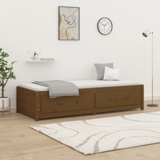 Łóżko dzienne, miodowy brąz, 90x200 cm, lite drewno sosnowe