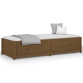 Łóżko dzienne, miodowy brąz, 90x200 cm, lite drewno sosnowe
