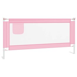 Barierka do łóżeczka dziecięcego, różowa, 190x25 cm, tkanina