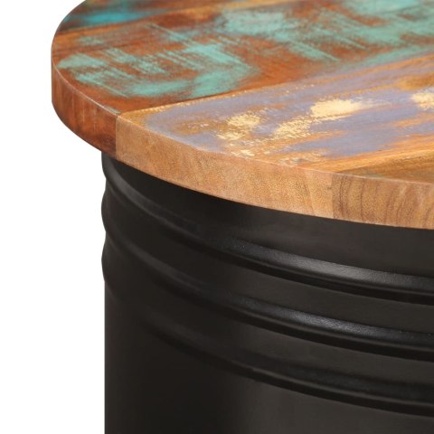 Stolik kawowy, 43x55 cm, lite drewno z odzysku