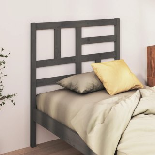 Wezgłowie łóżka, szare, 96x4x104 cm, lite drewno sosnowe
