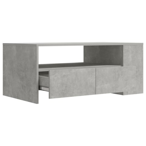 Stolik kawowy, betonowy, 102x55x42 cm, materiał drewnopochodny