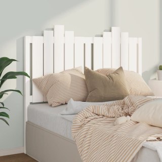 Wezgłowie łóżka, białe, 126x4x110 cm, lite drewno sosnowe