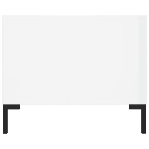 Stolik kawowy, biały o wysokim połysku, 102x50x40 cm