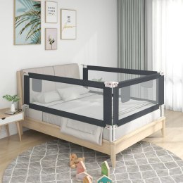 Barierka do łóżeczka dziecięcego, ciemnoszara, 100x25 cm