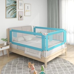Barierka do łóżeczka dziecięcego, niebieska, 150x25 cm, tkanina