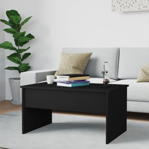 Stolik kawowy, czarny, 80x50,5x41,5 cm, materiał drewnopochodny