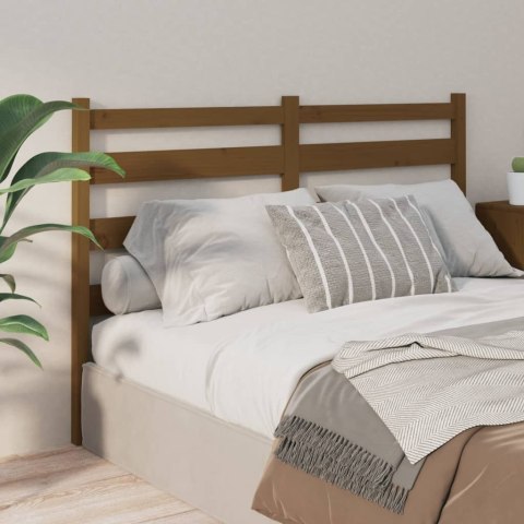 Wezgłowie łóżka, miodowy brąz 146x4x100 cm, lite drewno sosnowe