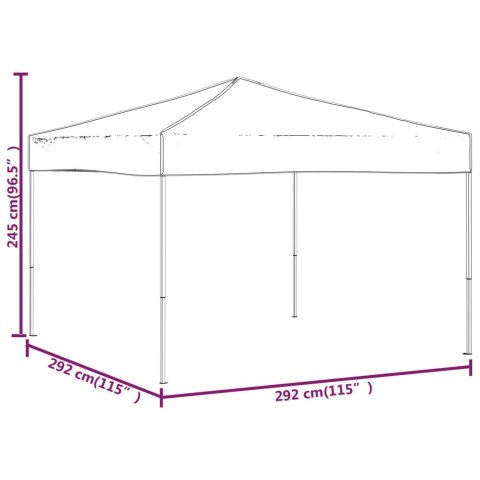 Składany namiot imprezowy, taupe, 3x3 m