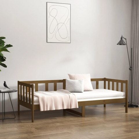 Łóżko dzienne, miodowy brąz, 90x190 cm, lite drewno sosnowe