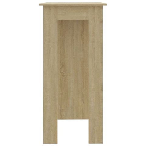 Stolik barowy z półkami, dąb sonoma, 102x50x103,5 cm