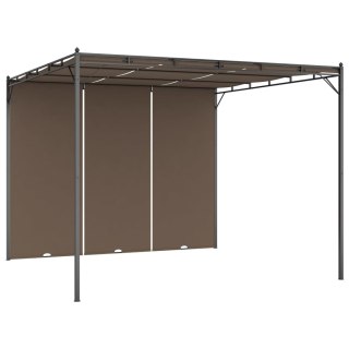 Altana ogrodowa z zasłoną, 3 x 3 x 2,25 m, kolor taupe