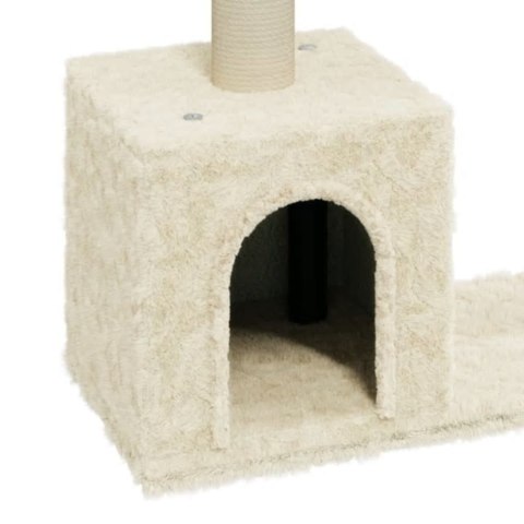 Drapak dla kota ze słupkami sizalowymi, kremowy, 60 cm
