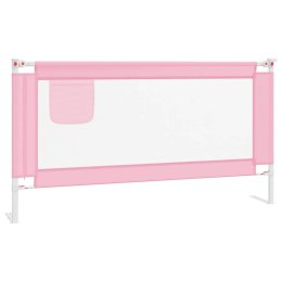 Barierka do łóżeczka dziecięcego, różowa, 160x25 cm, tkanina