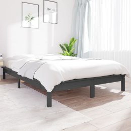 Rama łóżka, szara, 120 x 200 cm , lite drewno sosnowe