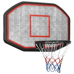 Tablica z koszem do koszykówki, czarna, 109x71x3 cm, polietylen