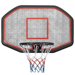 Tablica z koszem do koszykówki, czarna, 109x71x3 cm, polietylen