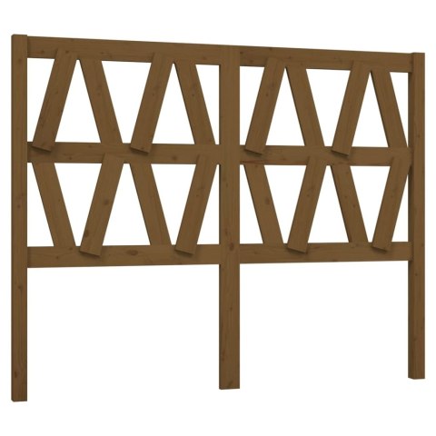Wezgłowie łóżka, miodowy brąz, 126x4x100 cm, drewno sosnowe