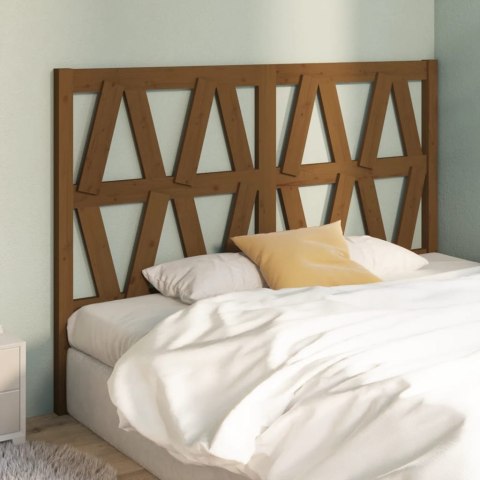 Wezgłowie łóżka, miodowy brąz, 126x4x100 cm, drewno sosnowe