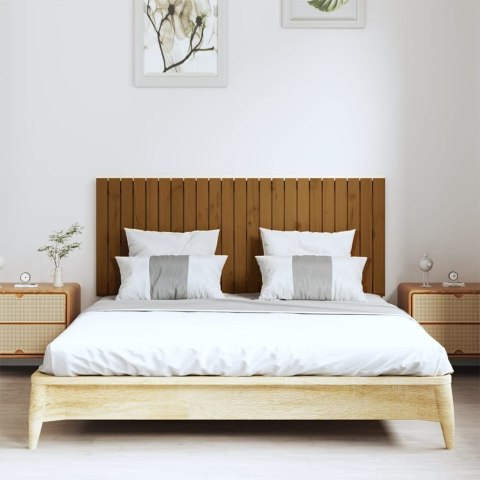 Wezgłowie łóżka, miodowy brąz, 147x3x60 cm, lite drewno sosnowe