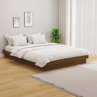 Rama łóżka, miodowy brąz, lite drewno, 120 x 200 cm