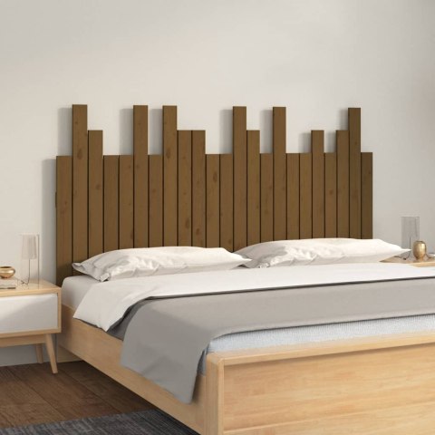 Wezgłowie łóżka, miodowy brąz, 146,5x3x80 cm, drewno sosnowe