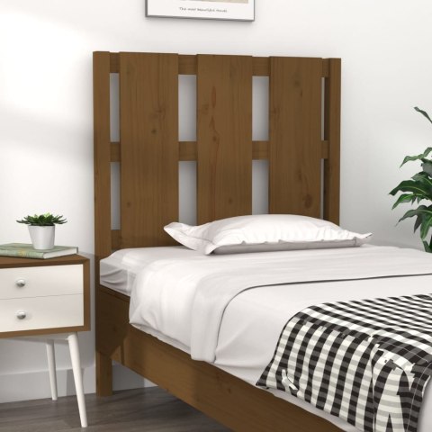 Wezgłowie łóżka, miodowy brąz, 80,5x4x100, lite drewno sosnowe