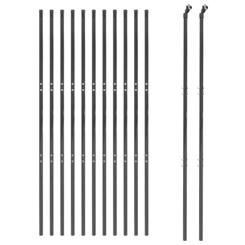 Ogrodzenie z siatki drucianej, antracytowe, 2,2x25 m