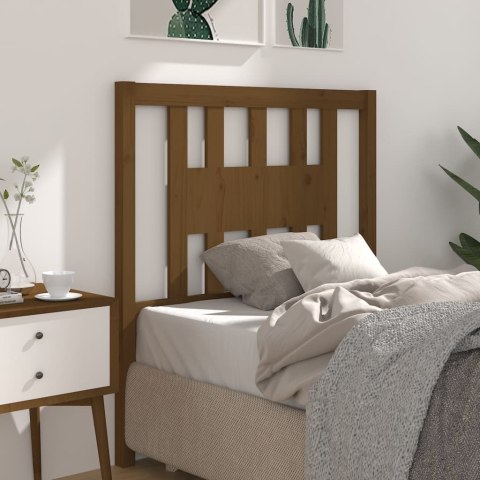 Wezgłowie łóżka, miodowy brąz, 106x4x100cm, lite drewno sosnowe