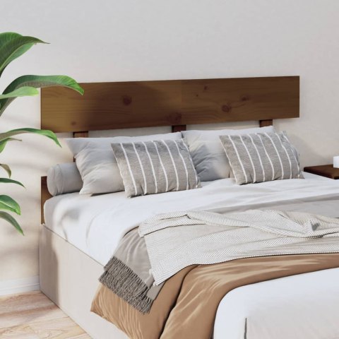 Wezgłowie łóżka, miodowy brąz, 138x3x81 cm, lite drewno sosnowe