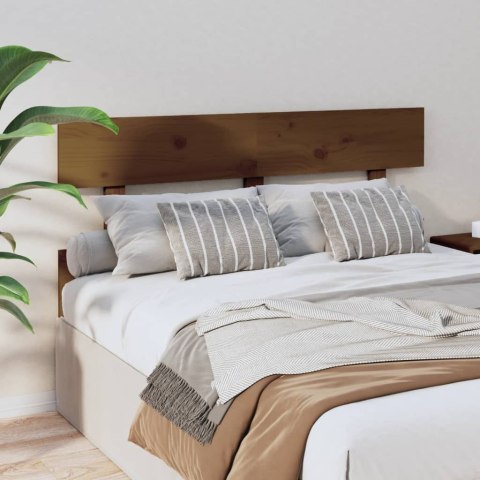 Wezgłowie łóżka, miodowy brąz, 124x3x81 cm, drewno sosnowe