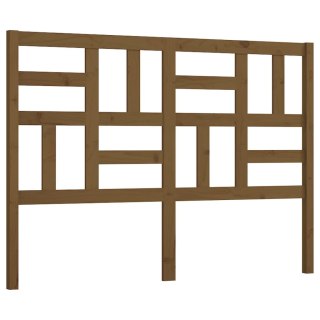 Wezgłowie łóżka, miodowy brąz 126x4x104 cm, lite drewno sosnowe