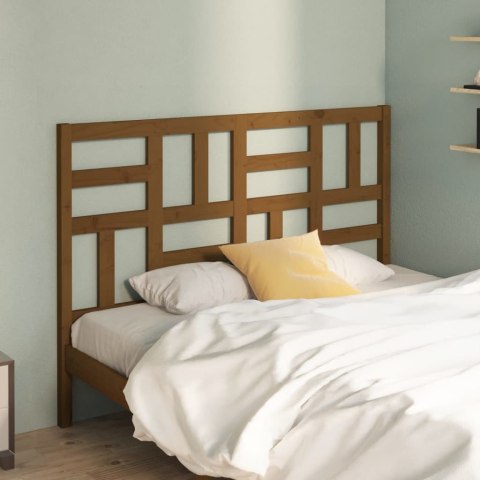 Wezgłowie łóżka, miodowy brąz 126x4x104 cm, lite drewno sosnowe