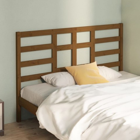 Wezgłowie łóżka, miodowy brąz,156x4x104 cm, lite drewno sosnowe