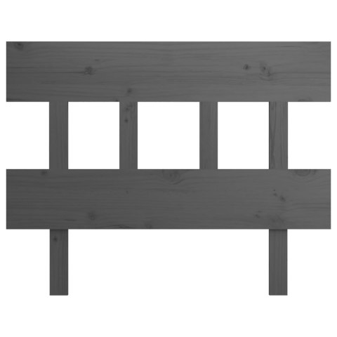 Wezgłowie łóżka, szare, 103,5x3x81 cm, lite drewno sosnowe