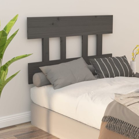 Wezgłowie łóżka, szare, 103,5x3x81 cm, lite drewno sosnowe