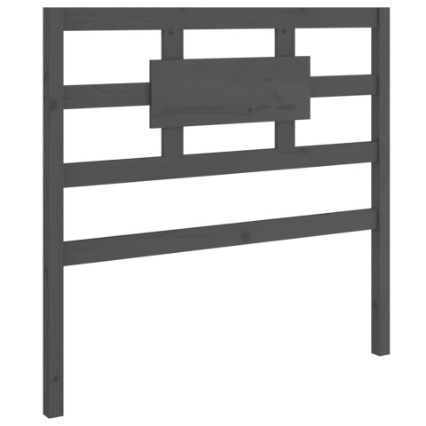 Wezgłowie łóżka, szare, 105,5x4x100 cm, lite drewno sosnowe