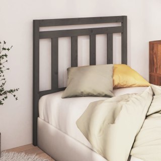 Wezgłowie łóżka, szare, 81x4x100 cm, lite drewno sosnowe