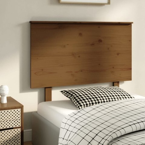 Wezgłowie łóżka, miodowy brąz, 104x6x82,5 cm, drewno sosnowe