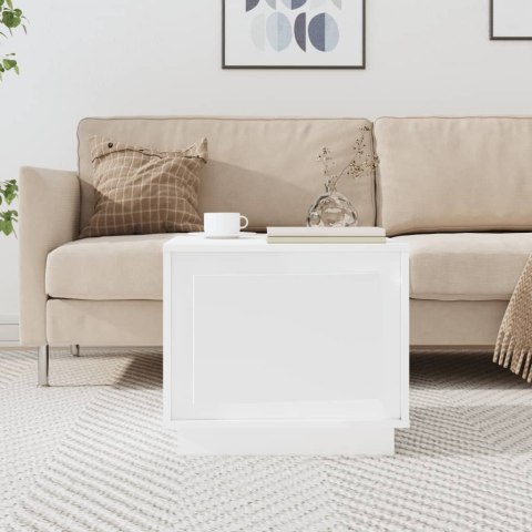 Stolik kawowy, biały, 51x50x44 cm, materiał drewnopochodny