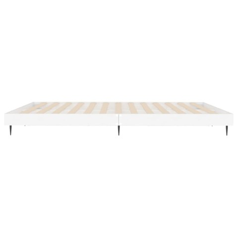Rama łóżka, biała, 120x200 cm, materiał drewnopochodny