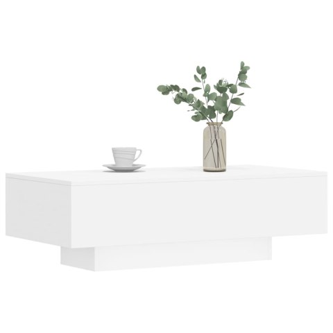 Stolik kawowy, biały, 100x49,5x31 cm, materiał drewnopochodny